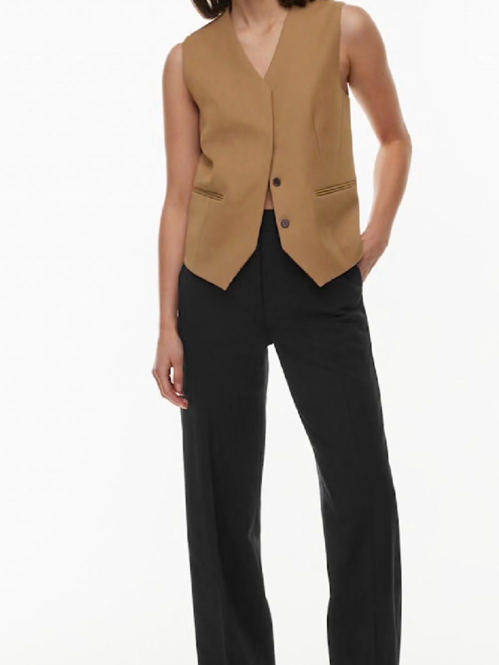 Babaton Sleeveless Evaluate Vest in Camel